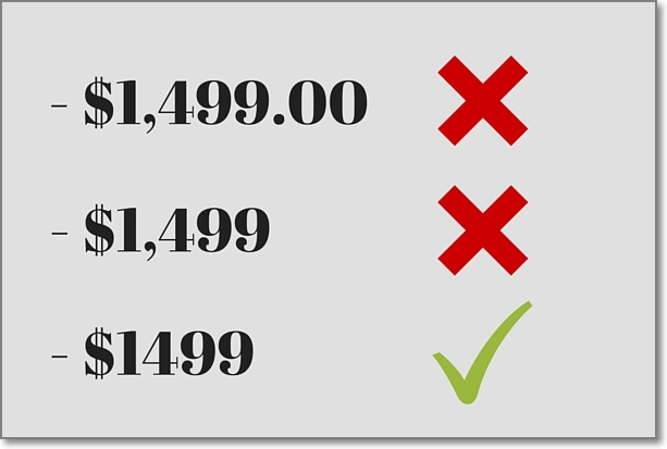 How to Write Prices the Right Way