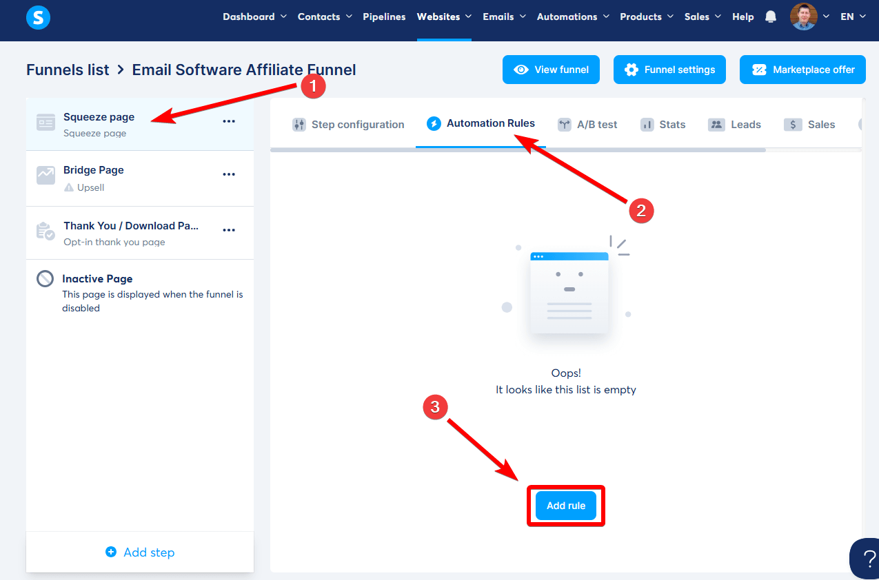 Add Email Automation Rule