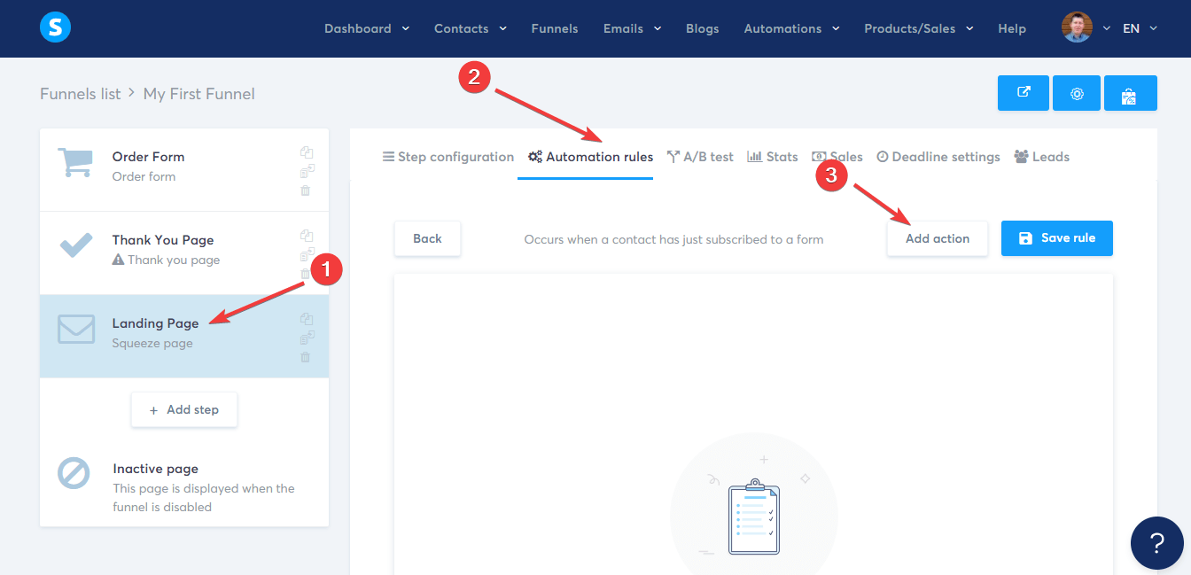 Assign Email Sequence to a Funnel