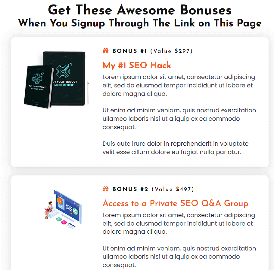 Bonus Delivery for Affiliate Marketing Funnel
