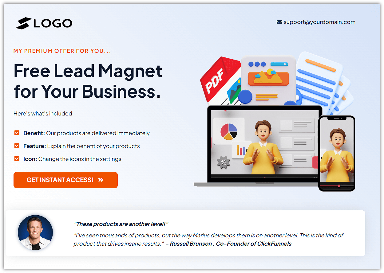 Clean Click Lead Magnet Template