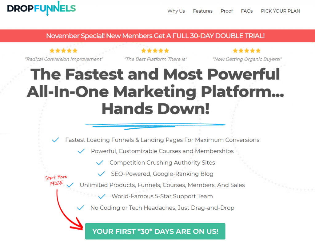 ClickFunnels Alternative - DropFunnels