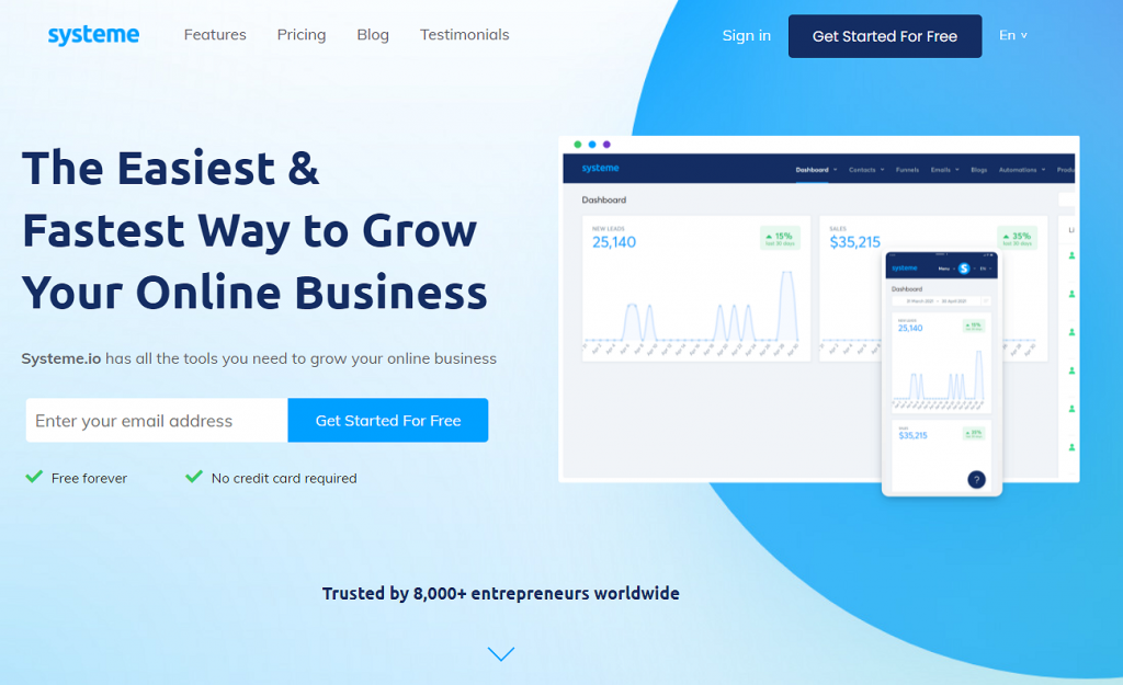 ClickFunnels Alternative - Systeme.io