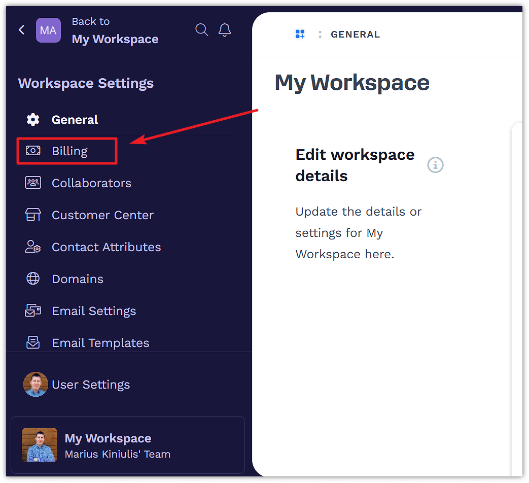 ClickFunnels Billing Settings