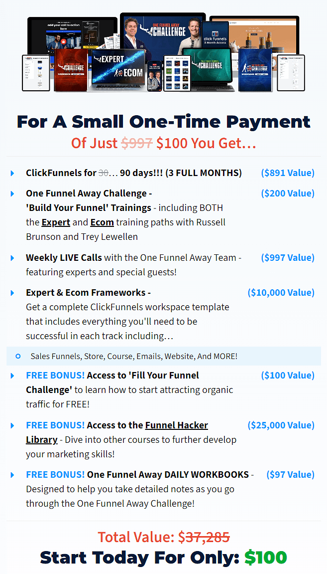 ClickFunnels Free Trial - 90-Day Trial Bonuses and Benefits