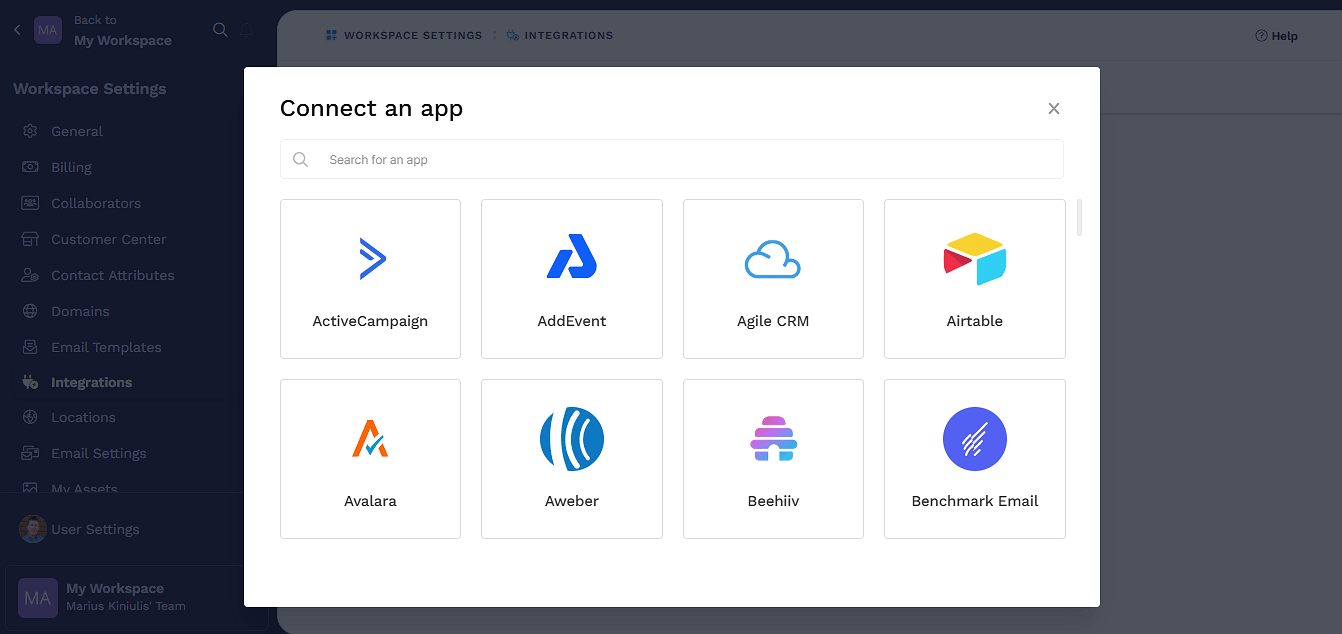 ClickFunnels Integrations Page