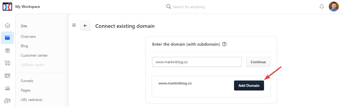 ClickFunnels Tutorial - Add Domain Name
