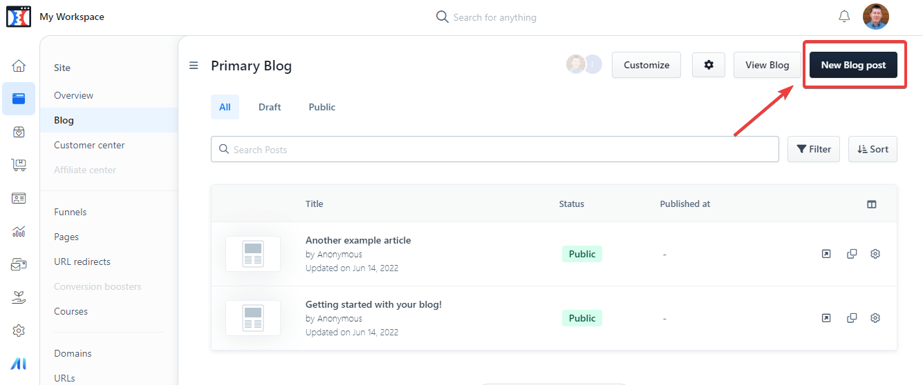 ClickFunnels Tutorial - Add New Blog Post