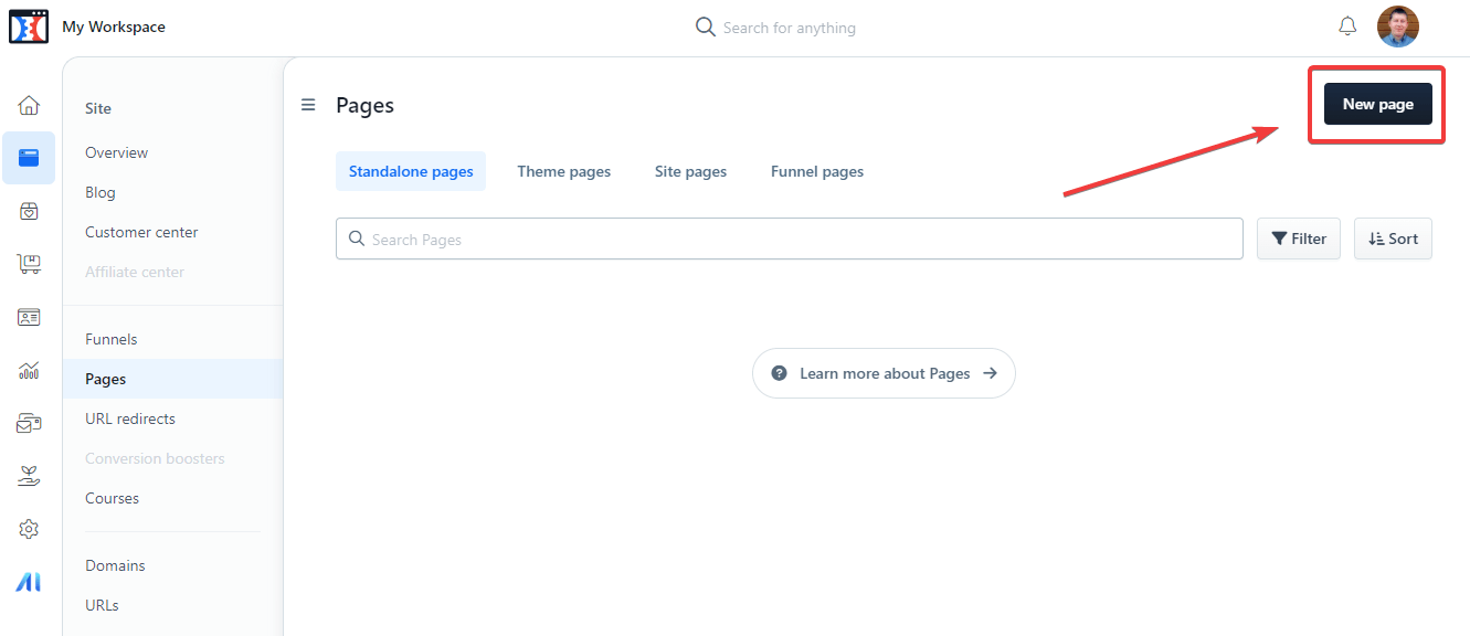 ClickFunnels Tutorial - Add New Page