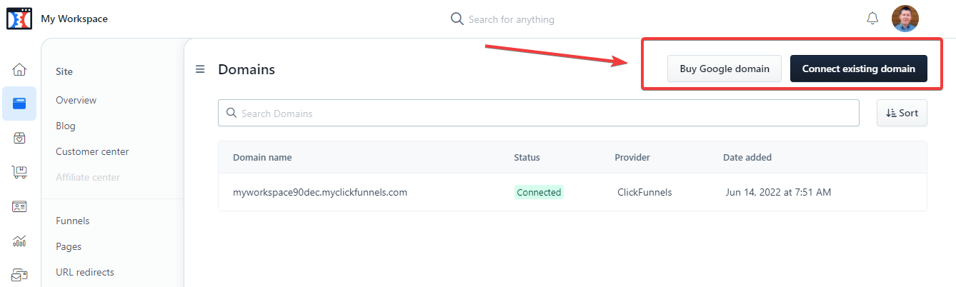 ClickFunnels Tutorial - Choose Domain