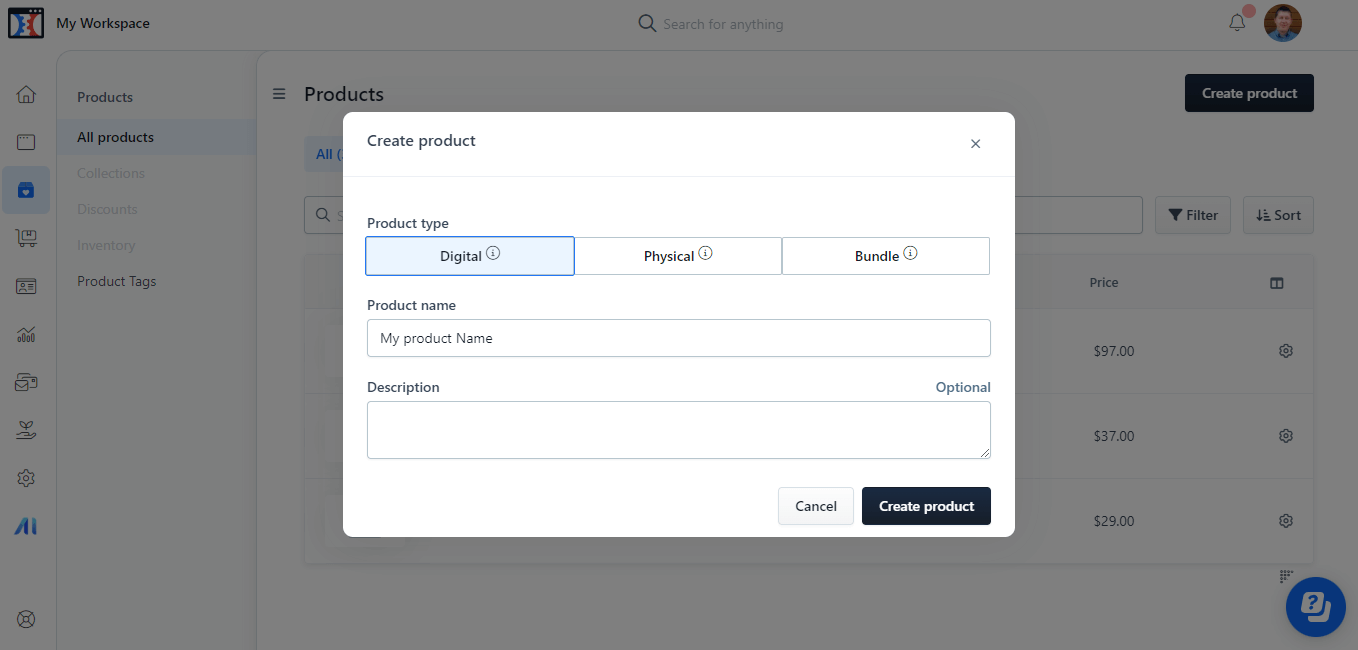 ClickFunnels Tutorial - Choose Product Type