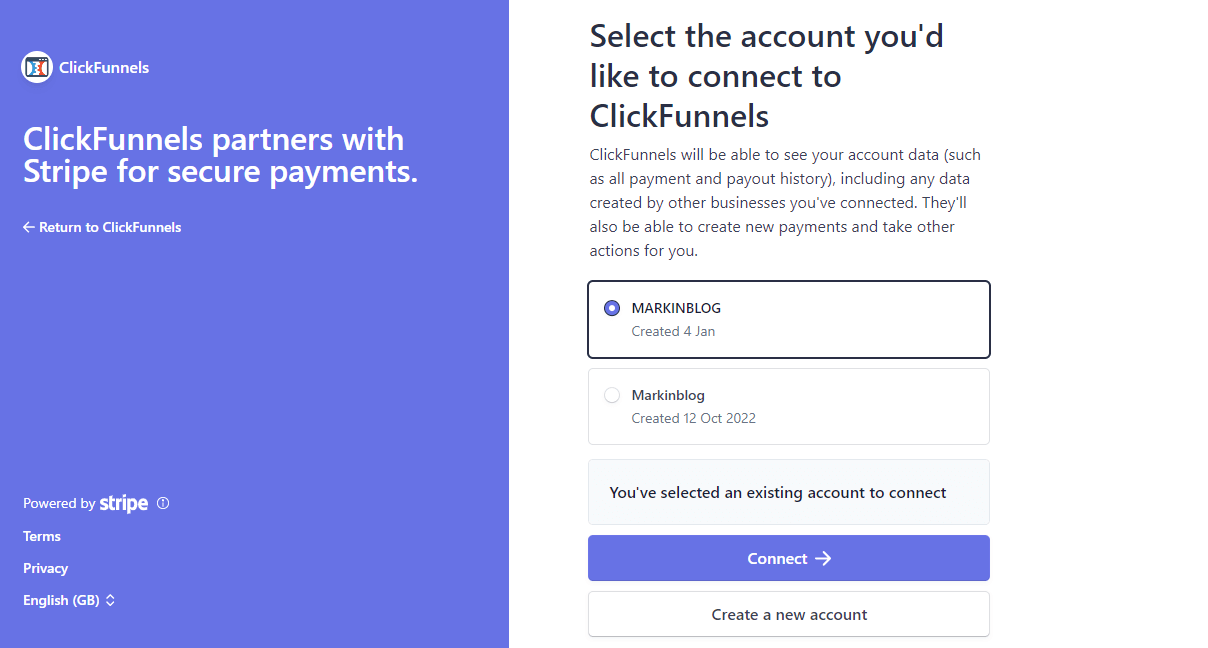 ClickFunnels Tutorial - Connect Stripe Account