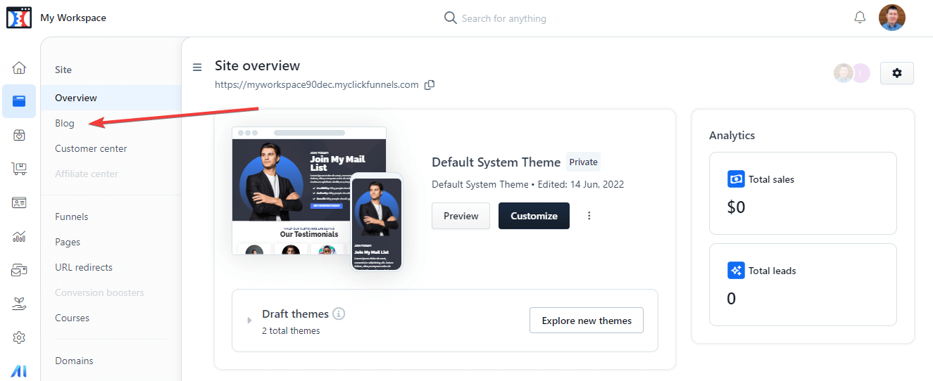 ClickFunnels Tutorial - Create Blog