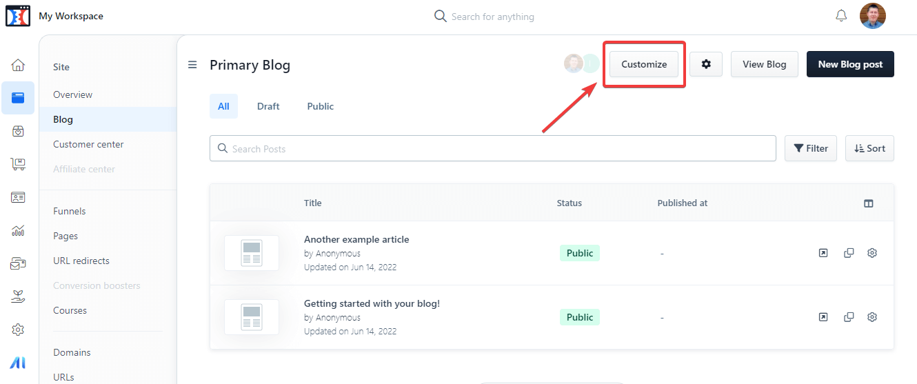 ClickFunnels Tutorial - Customize Blog