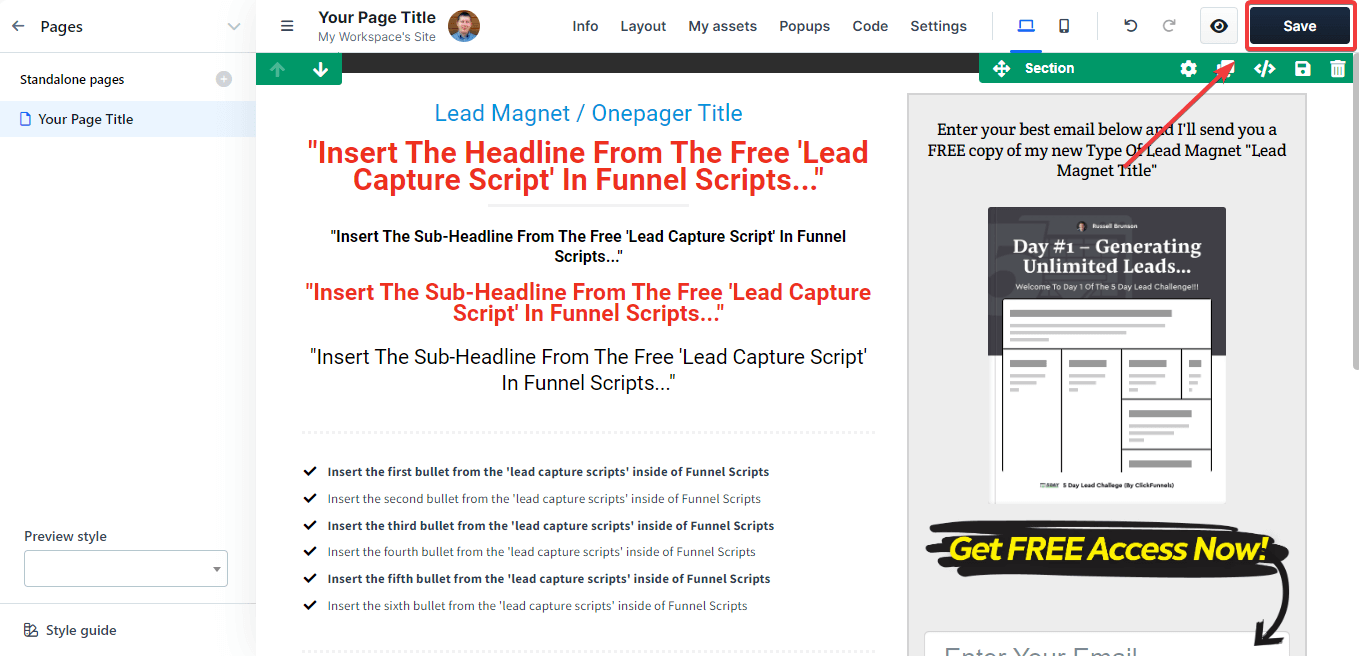 ClickFunnels Tutorial - Customize Your Page