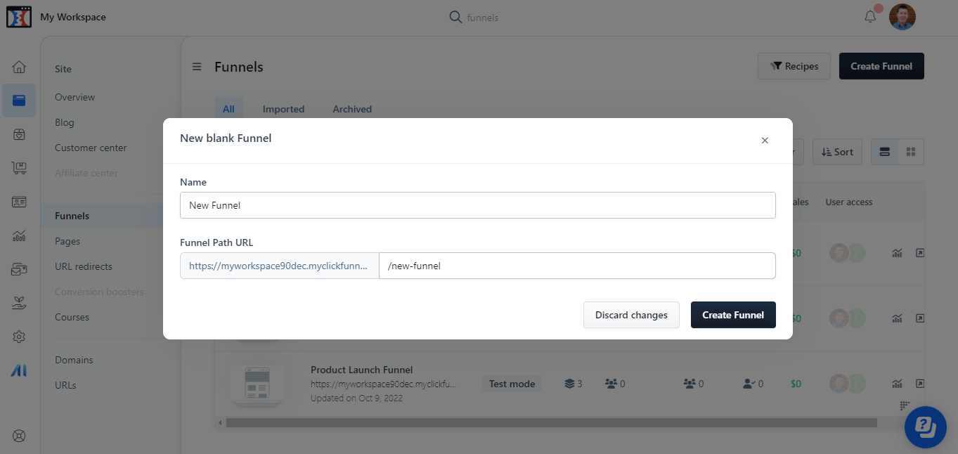 ClickFunnels Tutorial - Funnel Name