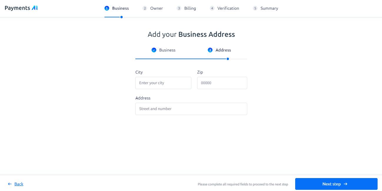 ClickFunnels Tutorial - Payments AI Business Address