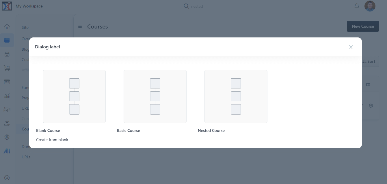 ClickFunnels Tutorial - Select Course Type