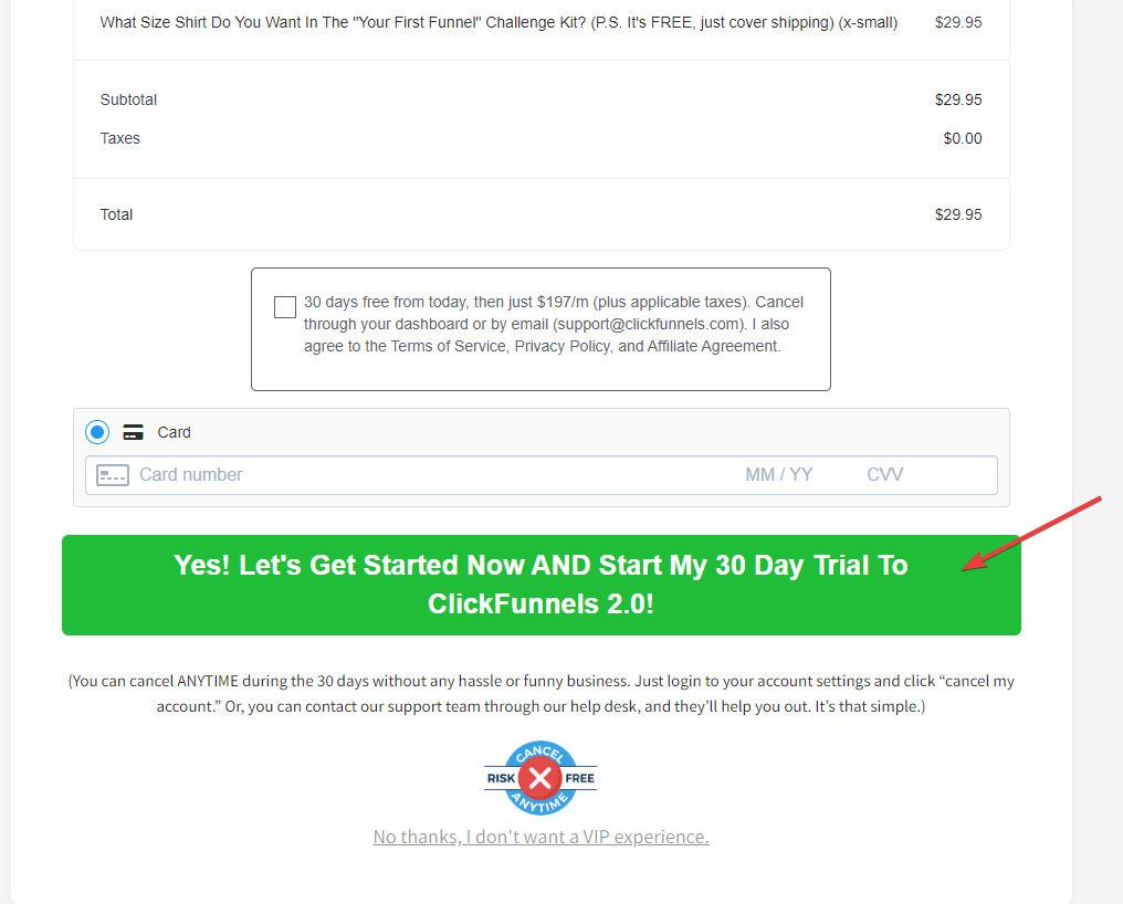 ClickFunnels Tutorial - Your First Funnel Complete Registration Button
