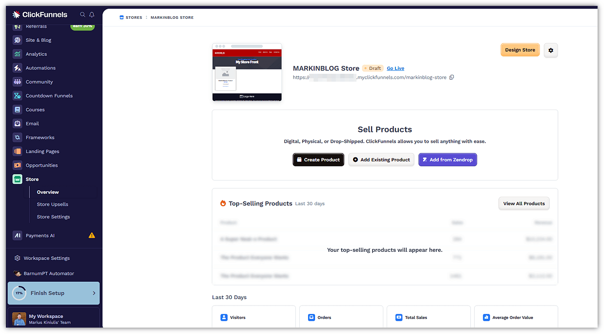 ClickFunnels eCommerce Store