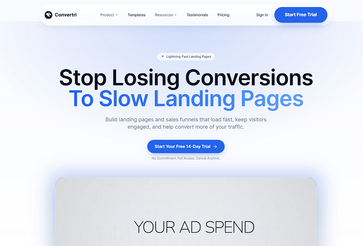 Convertri Home Page