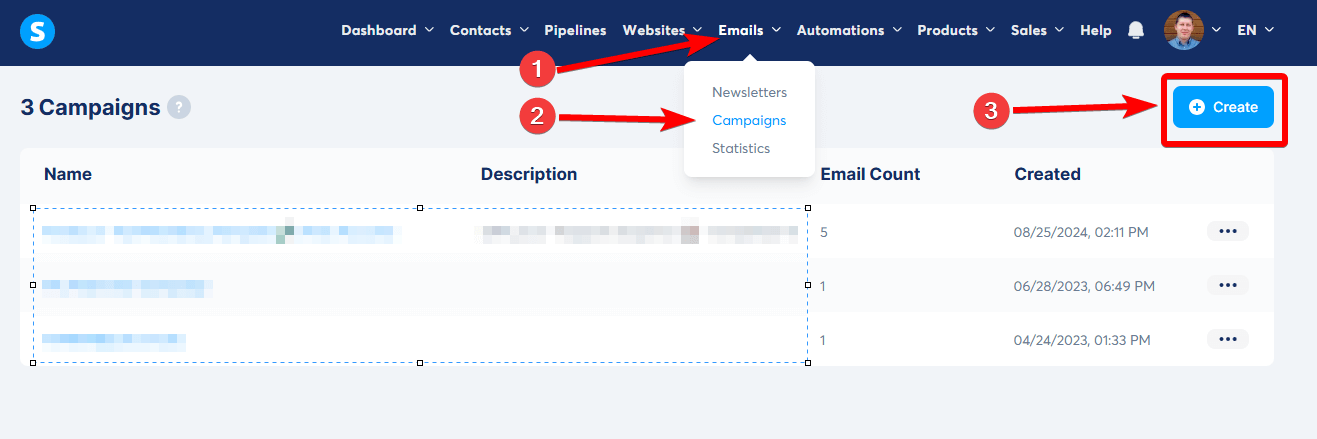 Create Email Campaign in Systeme.io