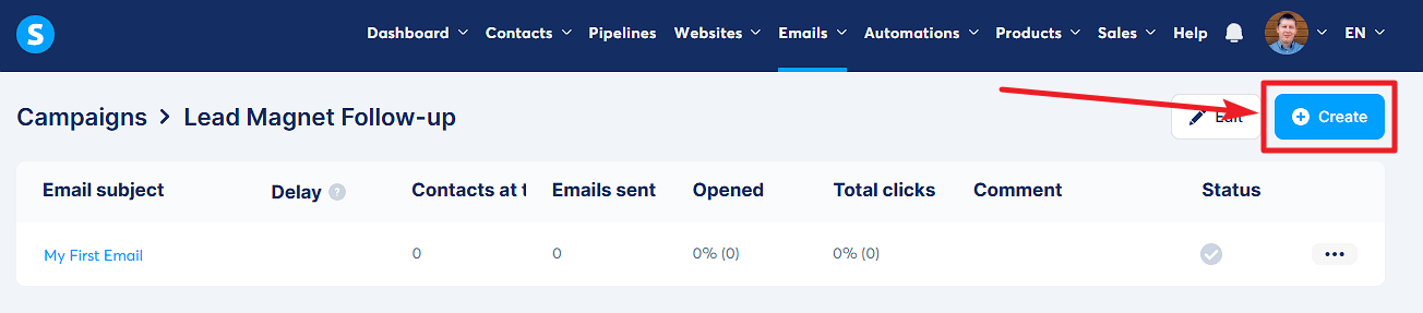 Create Lead Magnet Follow up Campign in Systeme.io