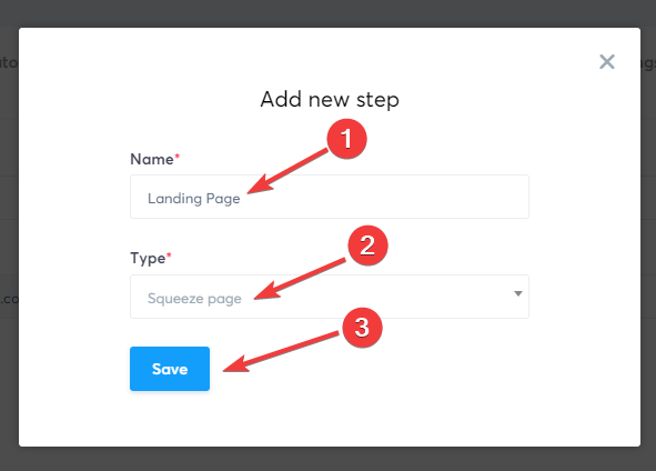 Create the Step in Systeme.io Funnel