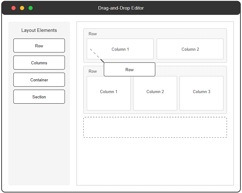 Drag And Drop Editor Visual Representation