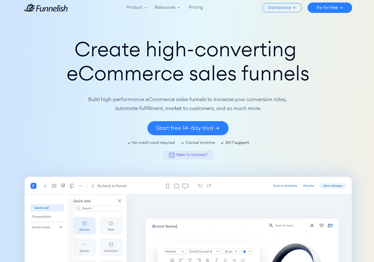 Funnelish Home Page