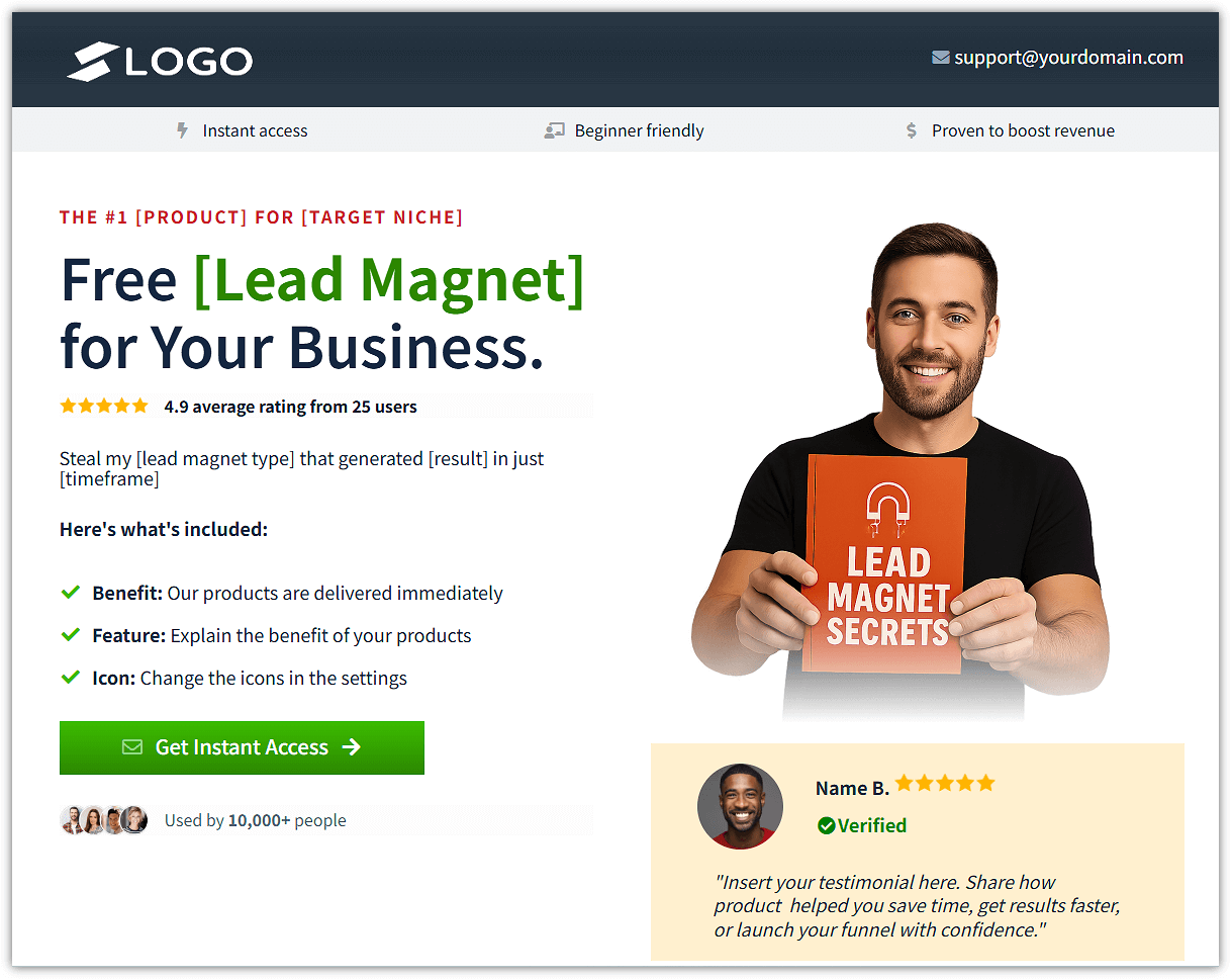 Green Conversion lead Magnet Template