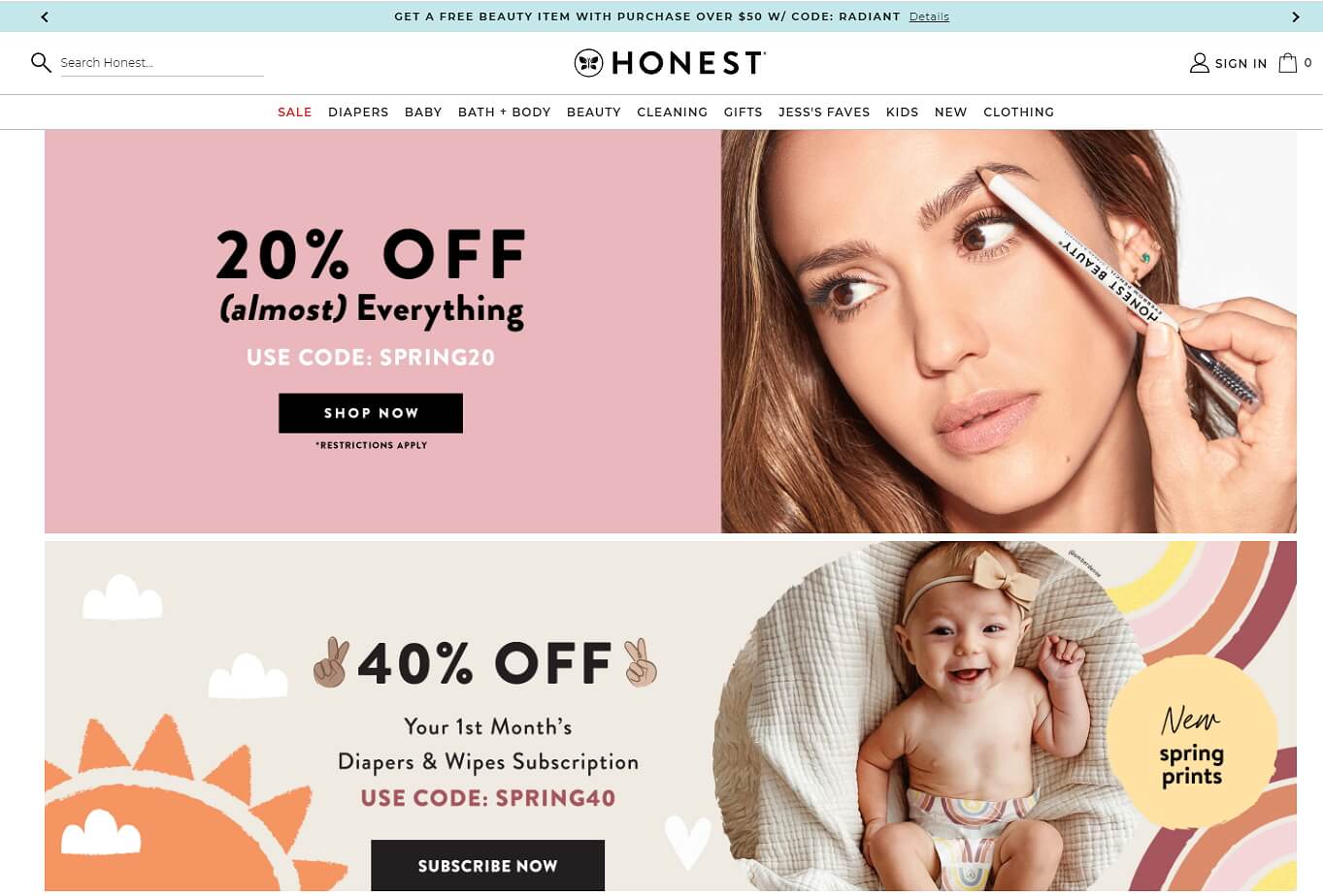 Honest.com eCommerce Sales Funnel