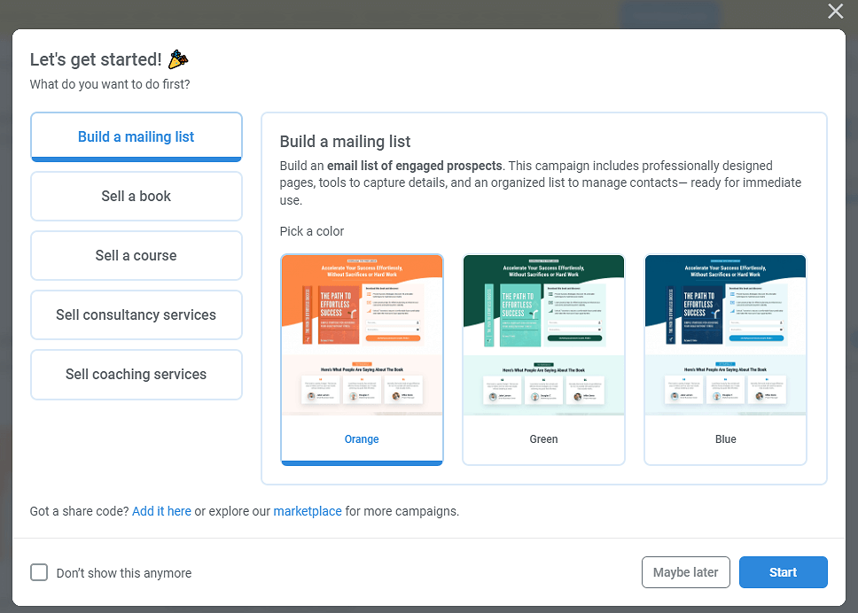 Kartra Onboarding Experience