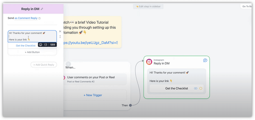 ManyChat Dashboard Example