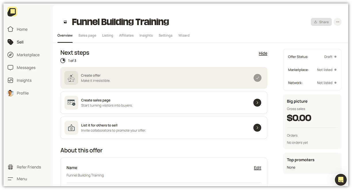 OfferLab Fillout Offer Information