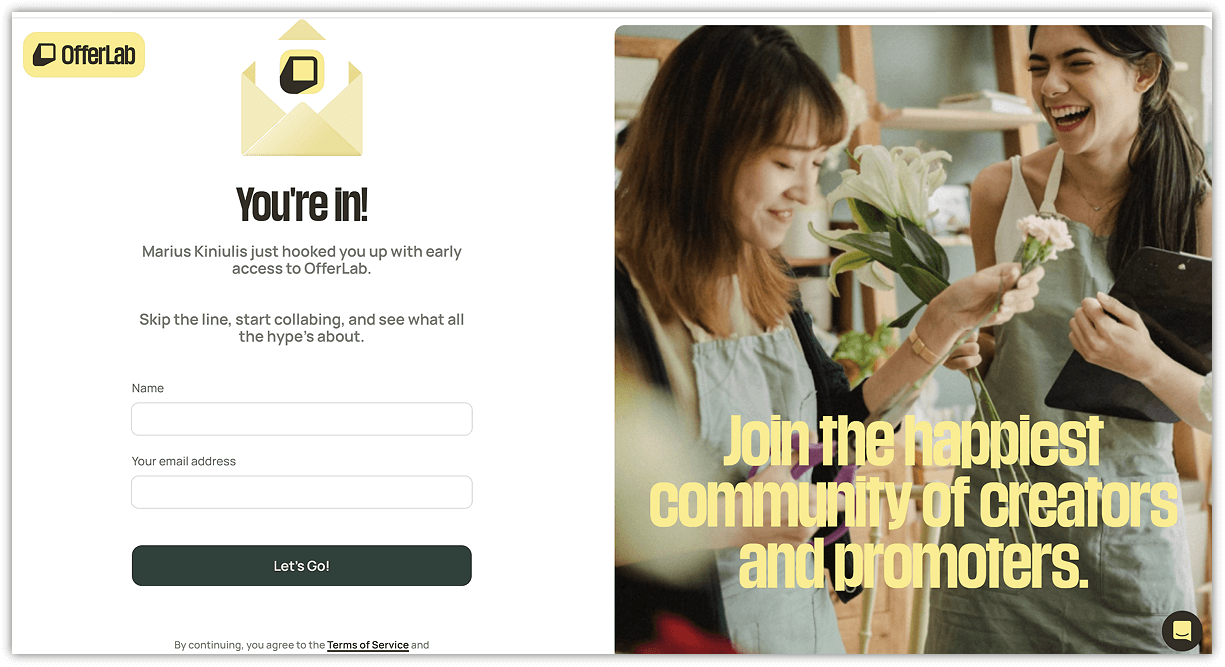 OfferLab Signup Page