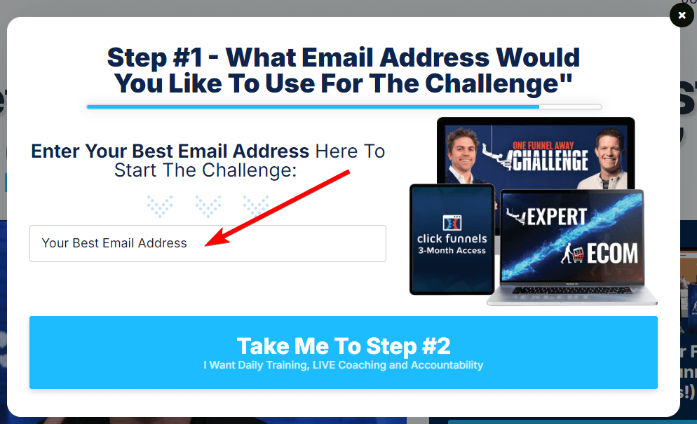 One Funnel Away Challenge Enter Email