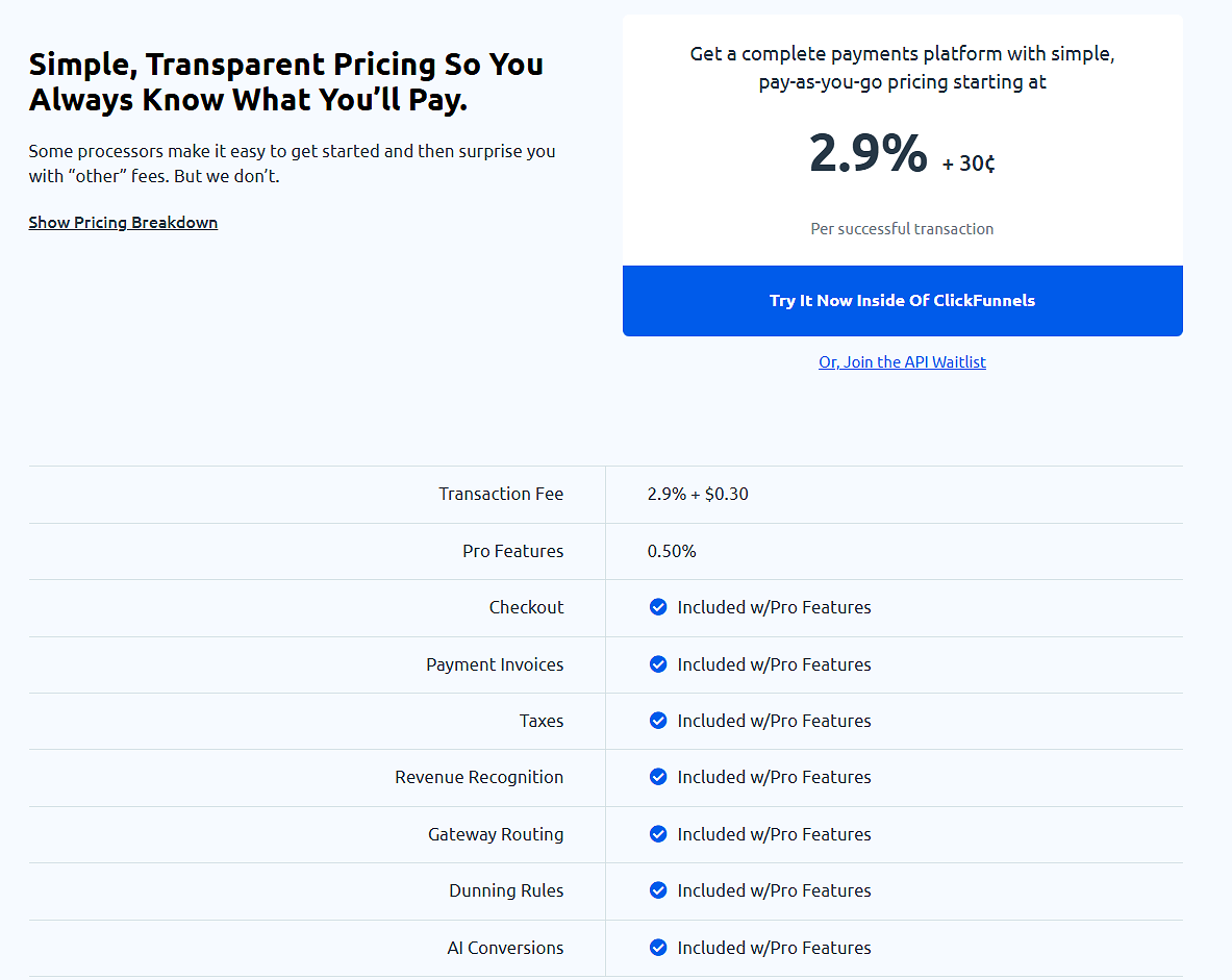 Payments.ai Processing Fees