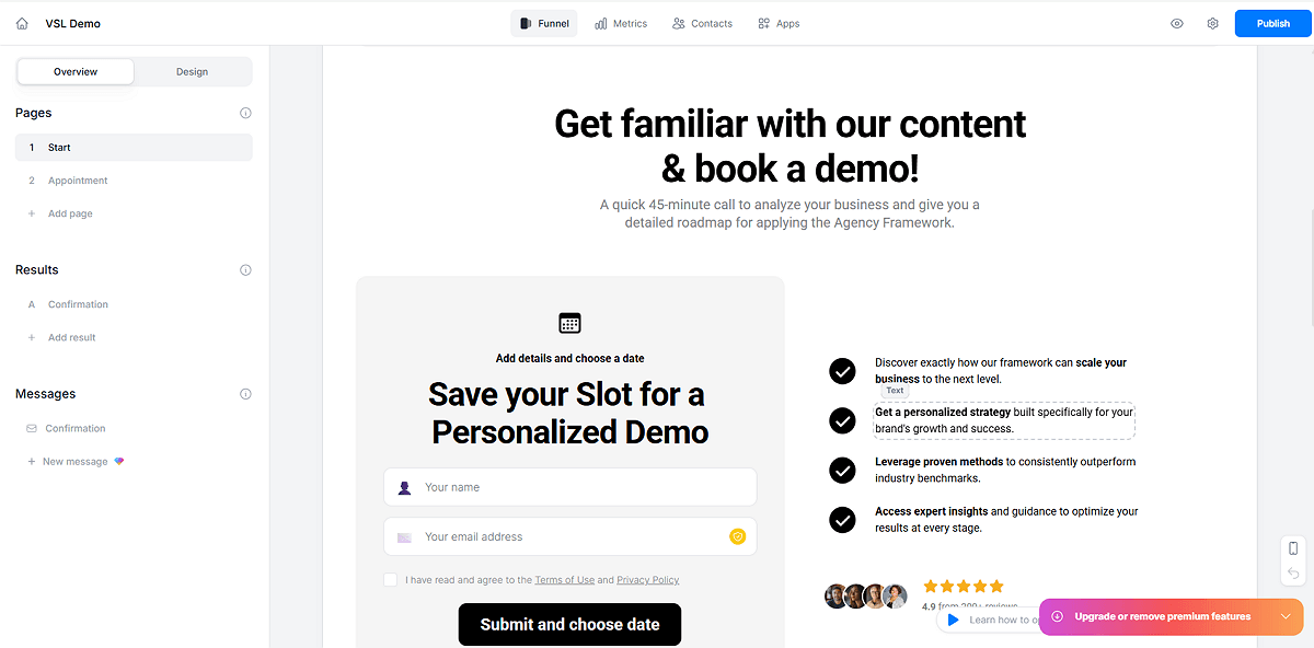 Perspective Funnels Funnel Builder Dashboard
