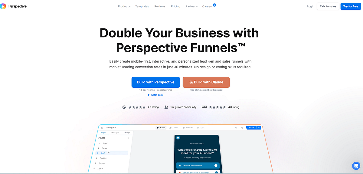 Perspective Funnels Home Page