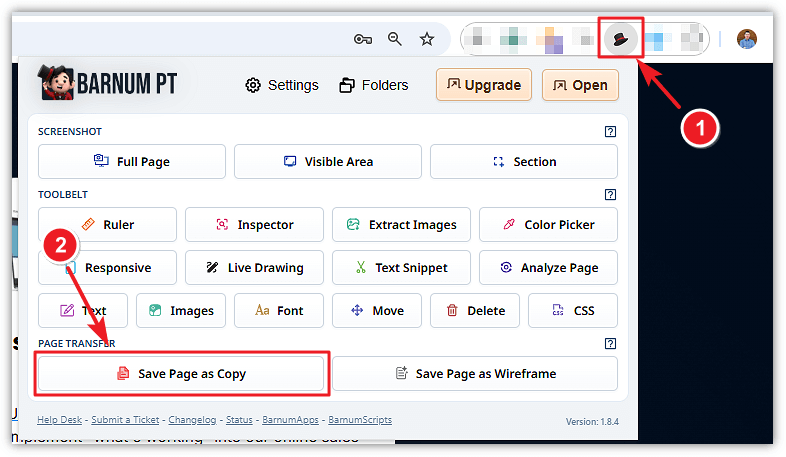 Save Page with BarnumPT