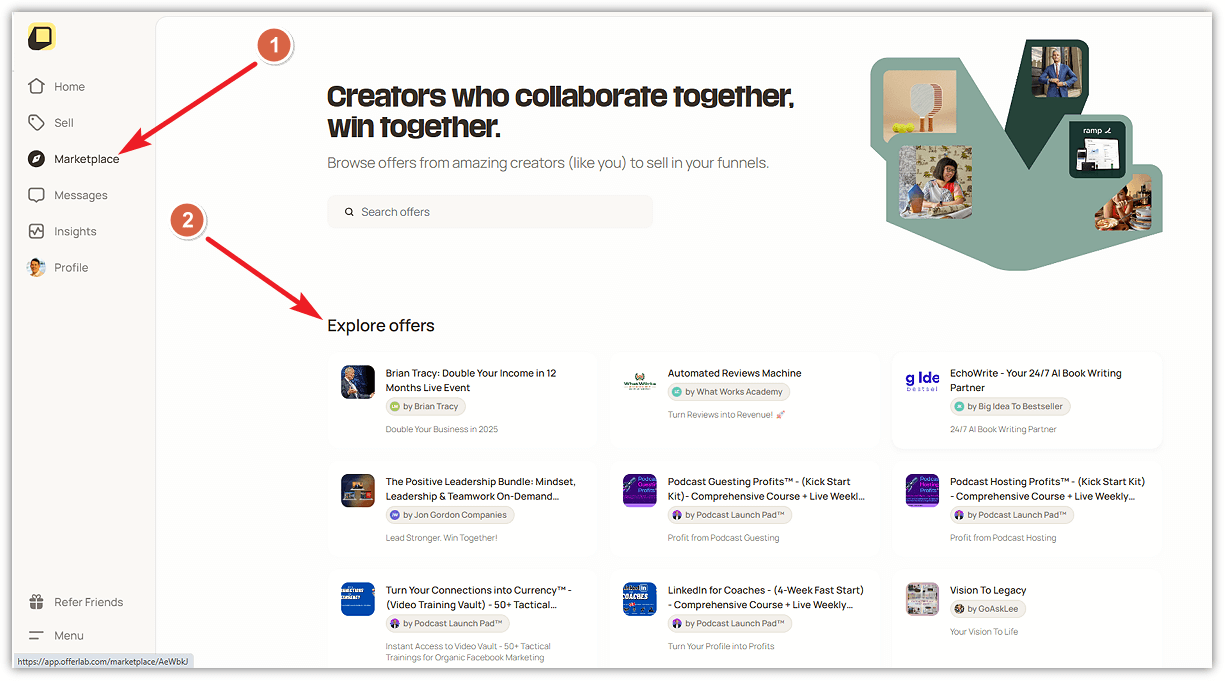 Search OfferLab Marketplace