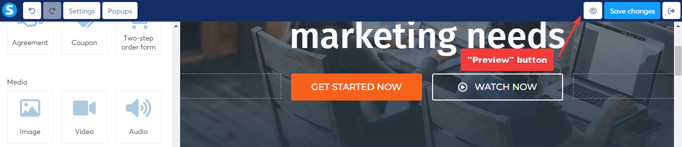 Systeme.io Preview and publish your pages