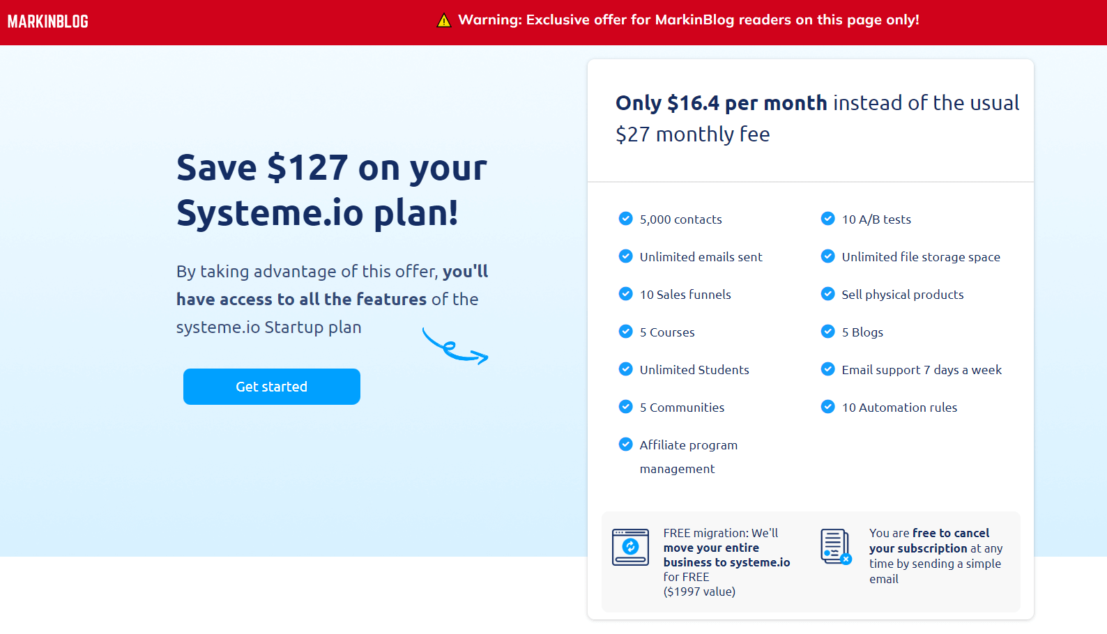 Systeme.io 40 Percent Discount