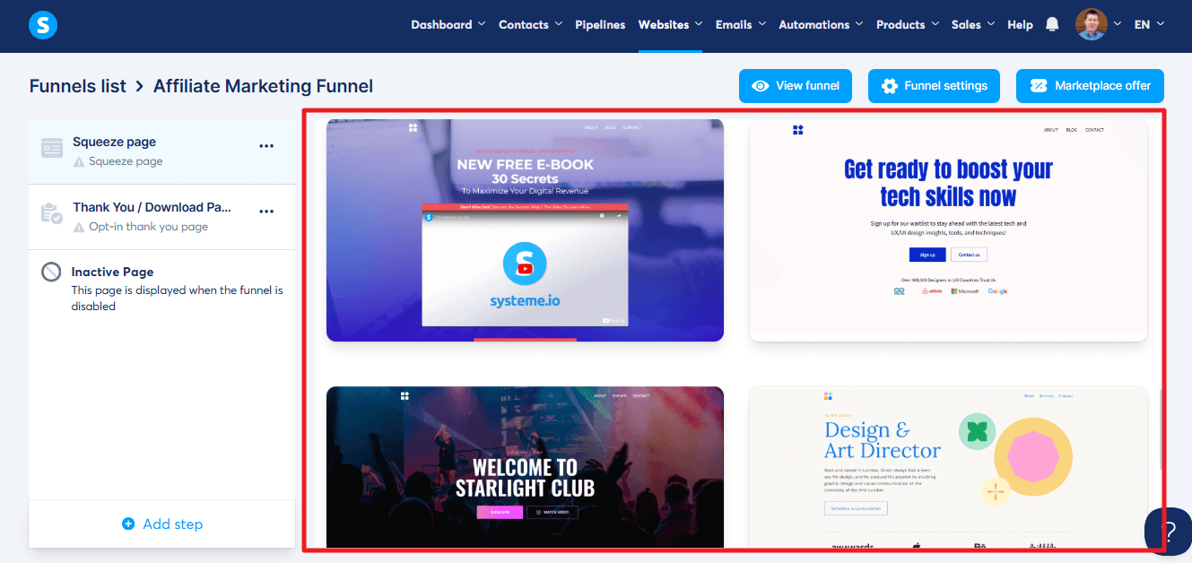 Systeme.io Funnel Templates 