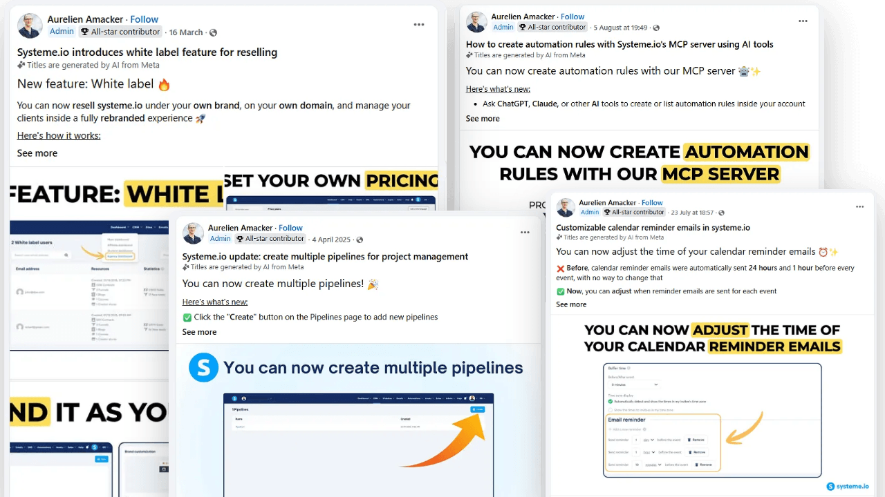 Systeme.io New Feature Alerts