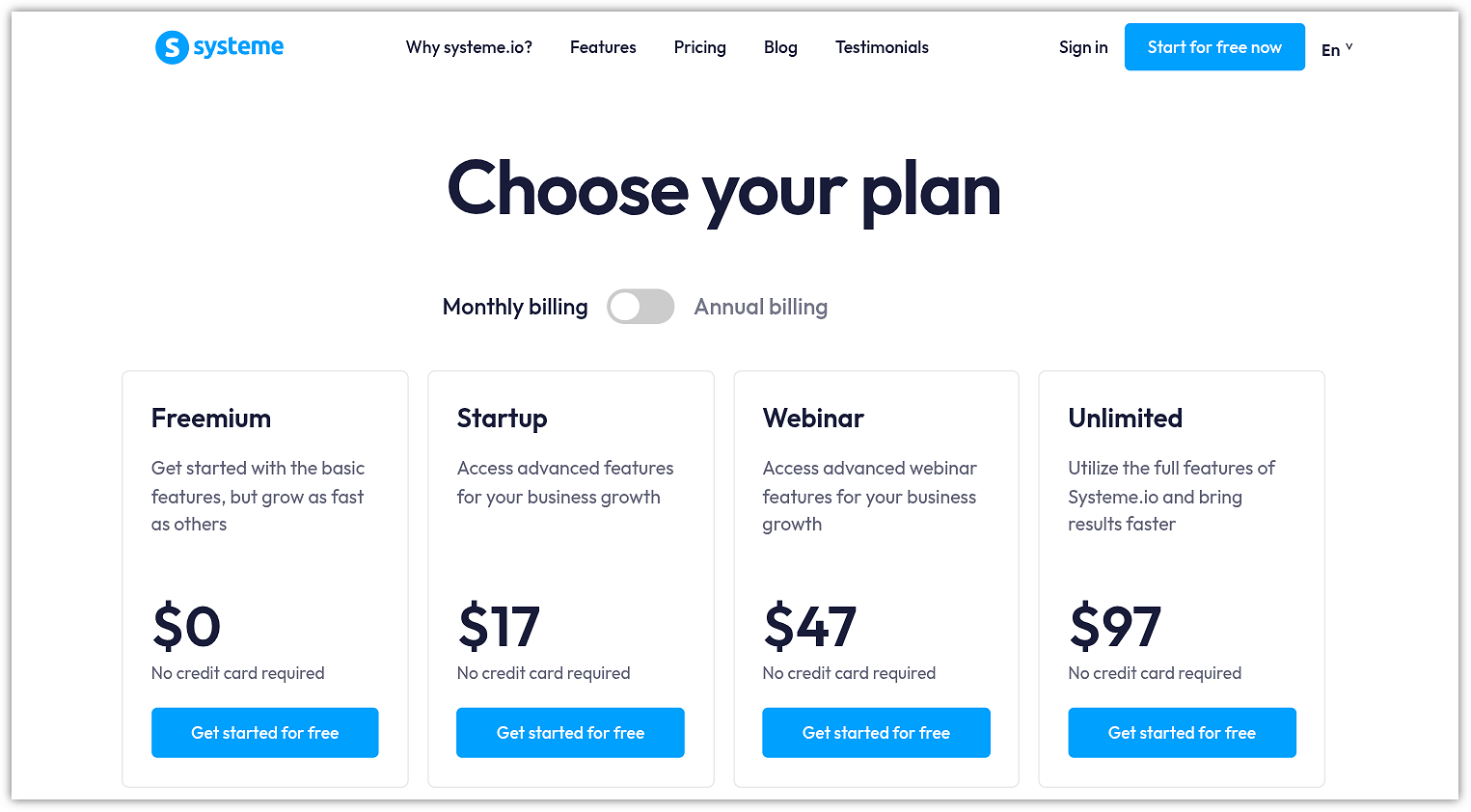 Systeme.io New Pricing
