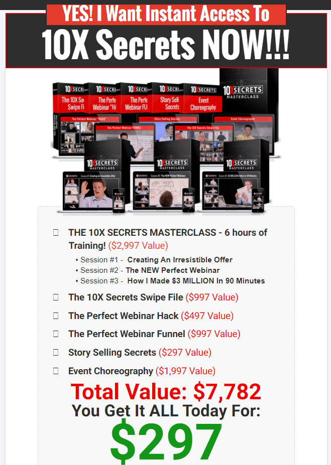 The 10X Secrets Masterclass
