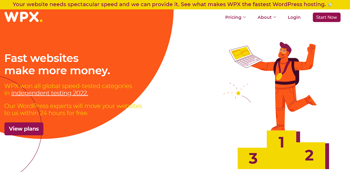 WPX Hosting Homepage