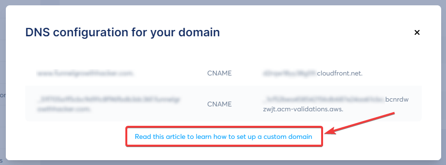 Systeme.io DNS Configuration Additional Help